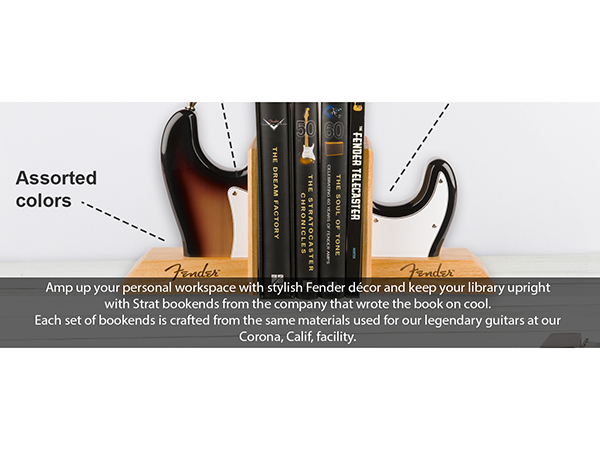 ☆新品限定色 ☆FENDER BOOKENDS フェンダーブックエンドBLACK FENDER ( フェンダー ) BOOKENDS STRATOCASTER SUNBURST 送料