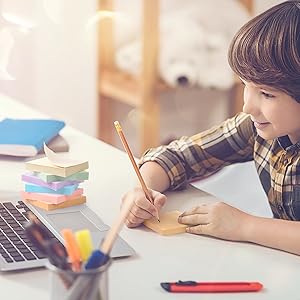 Super Sticky Notes, 600 Sheets Self-Sticking Notes for Walls Desktop Monitors and Fridge, Multi Use Sticky Notes in Pastel Colour for Organization and to Do Lists, 6 Pack 13 strong adhesive sticky notes