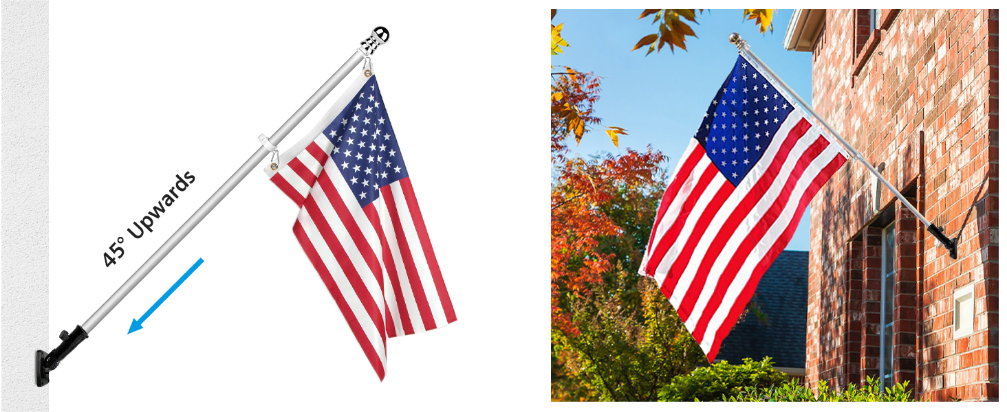 HOOPLE Flag Pole Holder, Flag Holder for Outside House