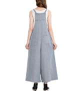 Womens Jean Overalls Loose Fit Adjustable Strap Denim Overalls 2024