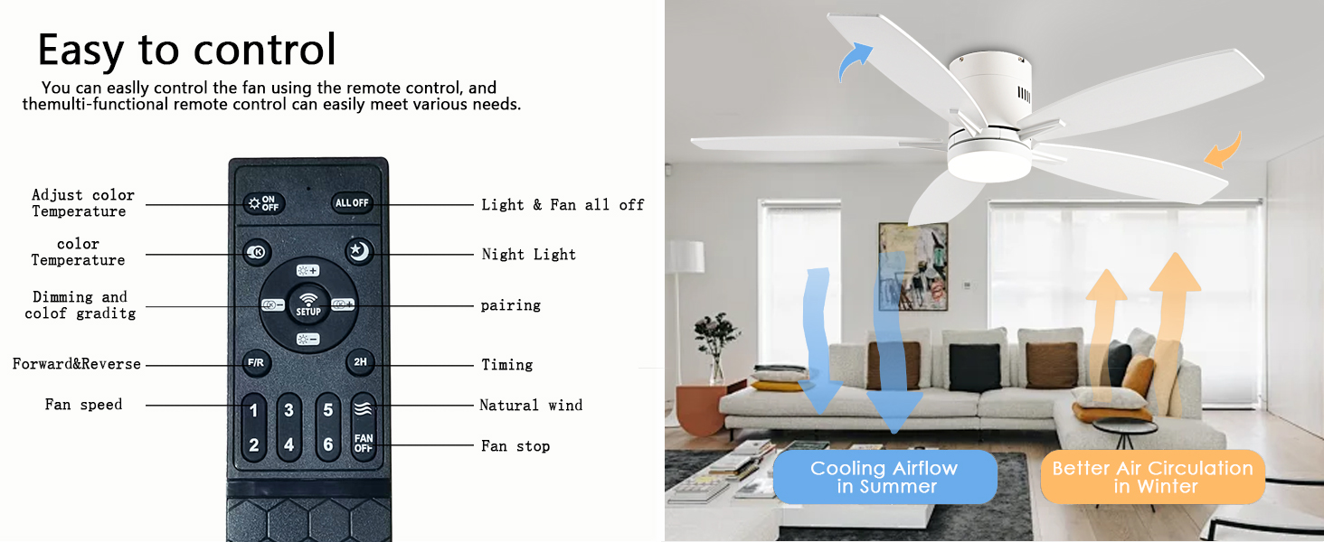 modern ceiling fan with light