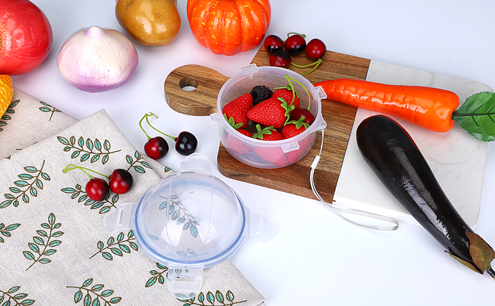 JUXYES Small Fruit and Vegetable Storage Containers With