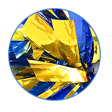 Shiny color and metallic streamers