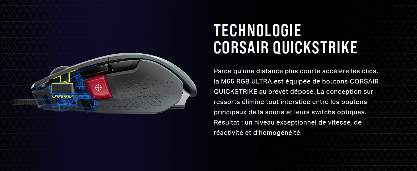 Corsair M65 RGB ULTRA Souris Gaming FPS Personnalisable Capteur Optique 26 000 DPI CORSAIR Corsair M65 RGB ULTRA Souris Gaming FPS Personnalisable Capteur Optique 26 000 DPI CORSAIR