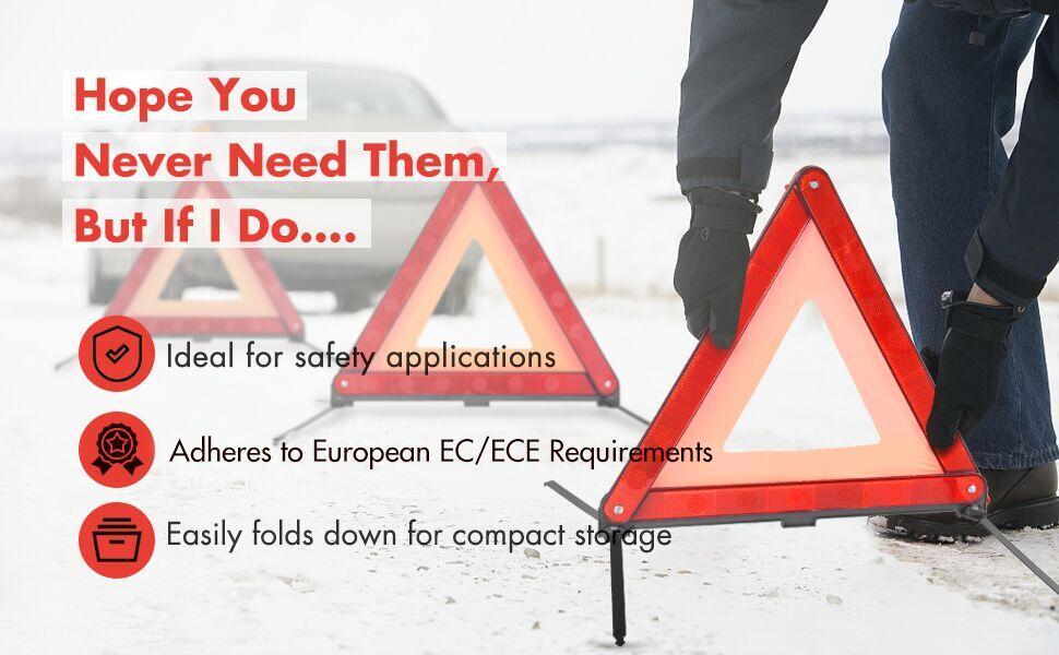 MYSBIKER Warning Triangle,MYIBKER Reflective Warning Road Safety