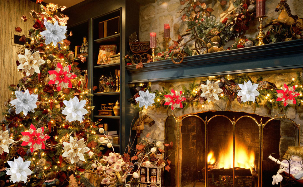 Poinsettia Christmas Decorations Flowers