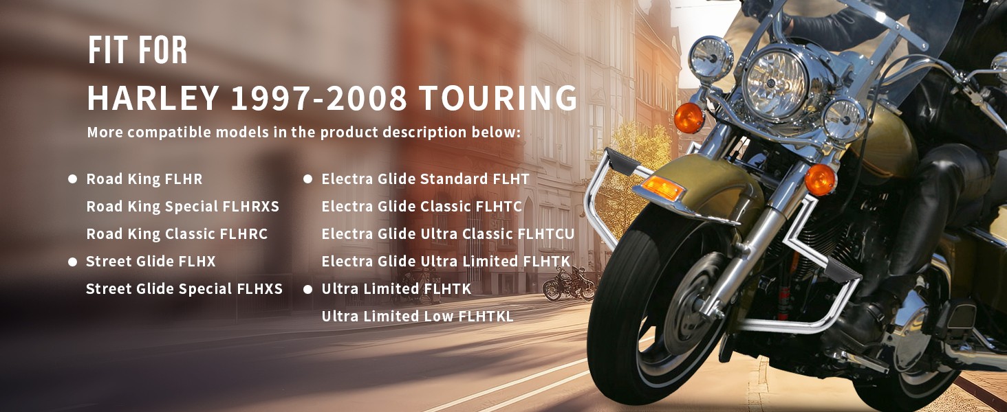 Customoto Touring Muscle Engine Guard Highway Crash Bar