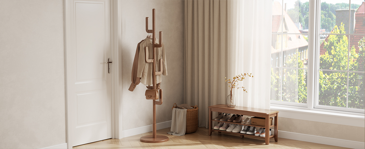 Entryway coat rack