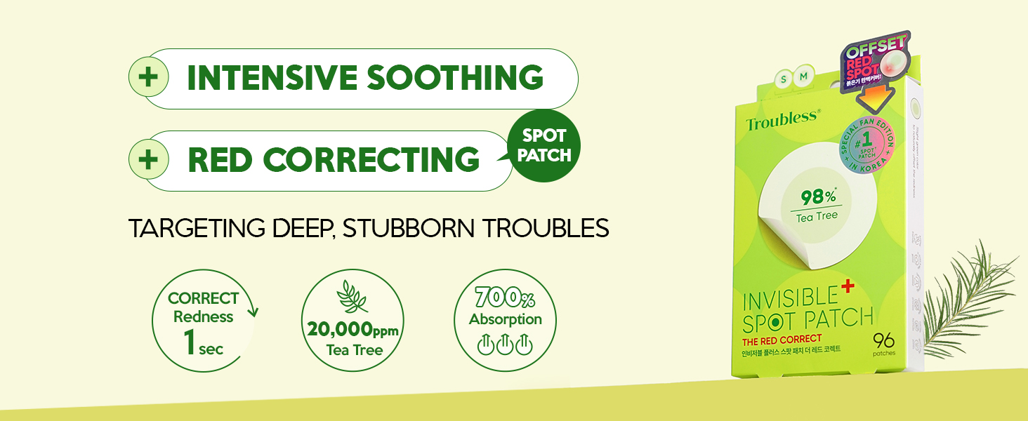 invisible spot patch with intensive soothing and red correcting