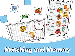 orchard toys shopping list game guessing travel for kids fun activity memory cards brain games