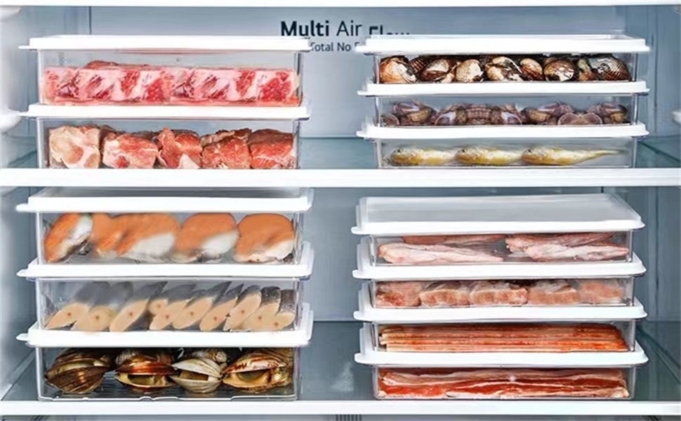 wulikanhua 2 Pack Plastic Bacon Box, Deli Meat Saver Cold