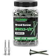 Wood Screws 2-1/2 Inch, FIXLINK Deck Screws #10 x 2-1/2