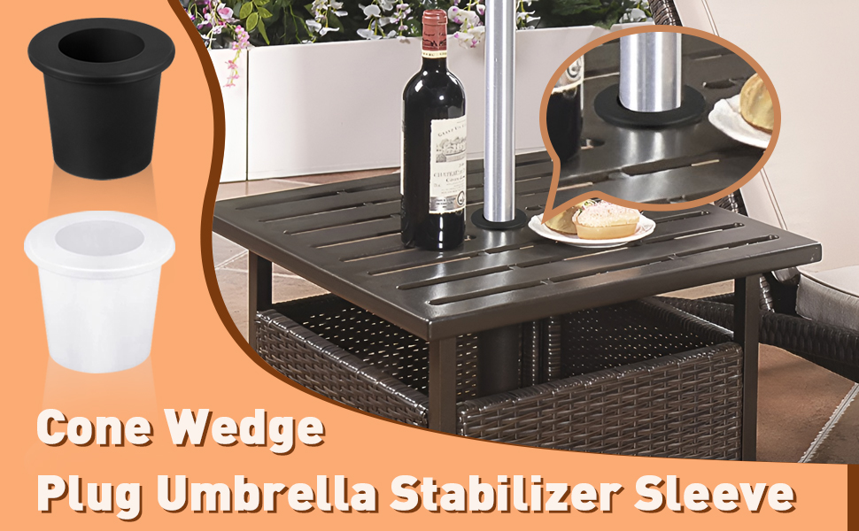 Tenndar Patio Table Umbrella Hole Ring Plug Cone Wedge