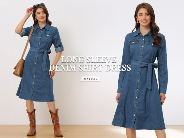 ジャケット・アウター I LINE DENIM SHIRT DRESS I LINE DENIM SHIRT DRESS