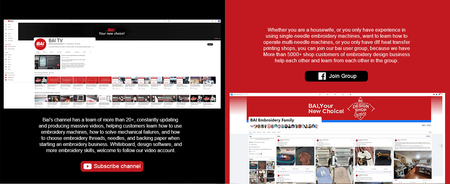 BAi Embroidery Machine Vision V222 Double Head Multi