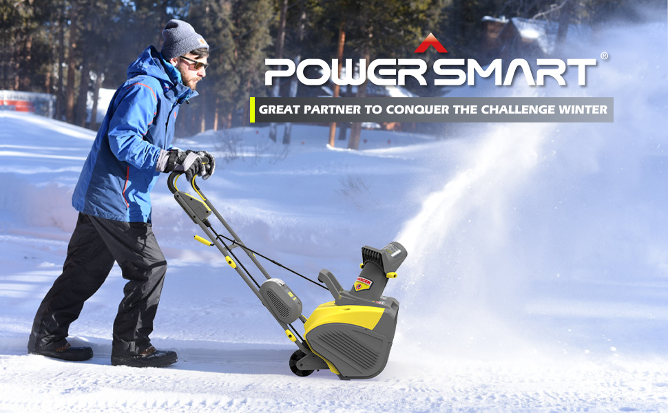 PowerSmart Cordless Snow Blower, 18Inch Snow Blower