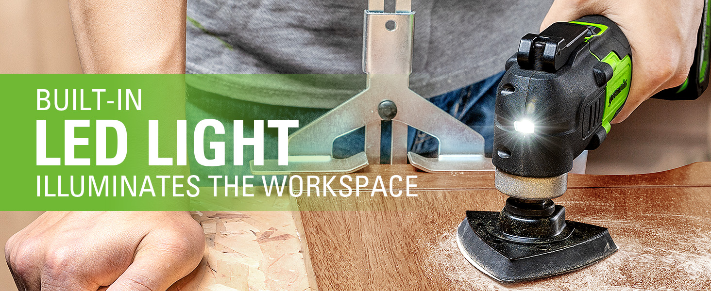 Greenworks 24V Cordless MultiTool, Oscillating Tool for Cutting