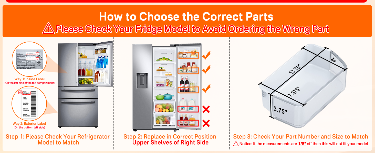 DA97-12650A Door Shelf Bin Basket for Samsung