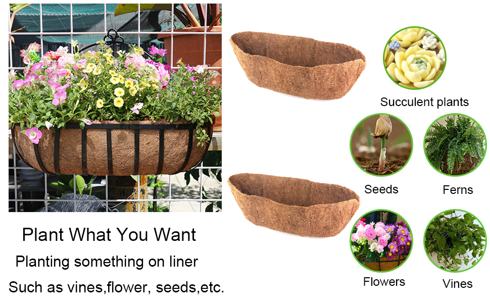 chengchuang 2 Packs Natural Coco Fiber Replacement Liner