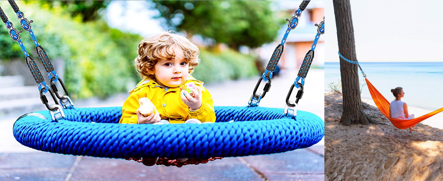 BeneLabel Hanging Rope, 0.5M Hammock Swing Straps Polyester String with