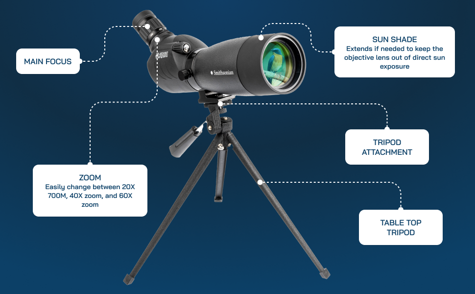 Omano Smithsonian Spotting Scopes for Target Shooting 20