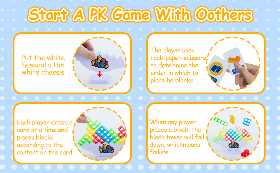 Amazon.com: Duewry Tetra Tower Game, 48pcs Stack Attack Tower Game ...