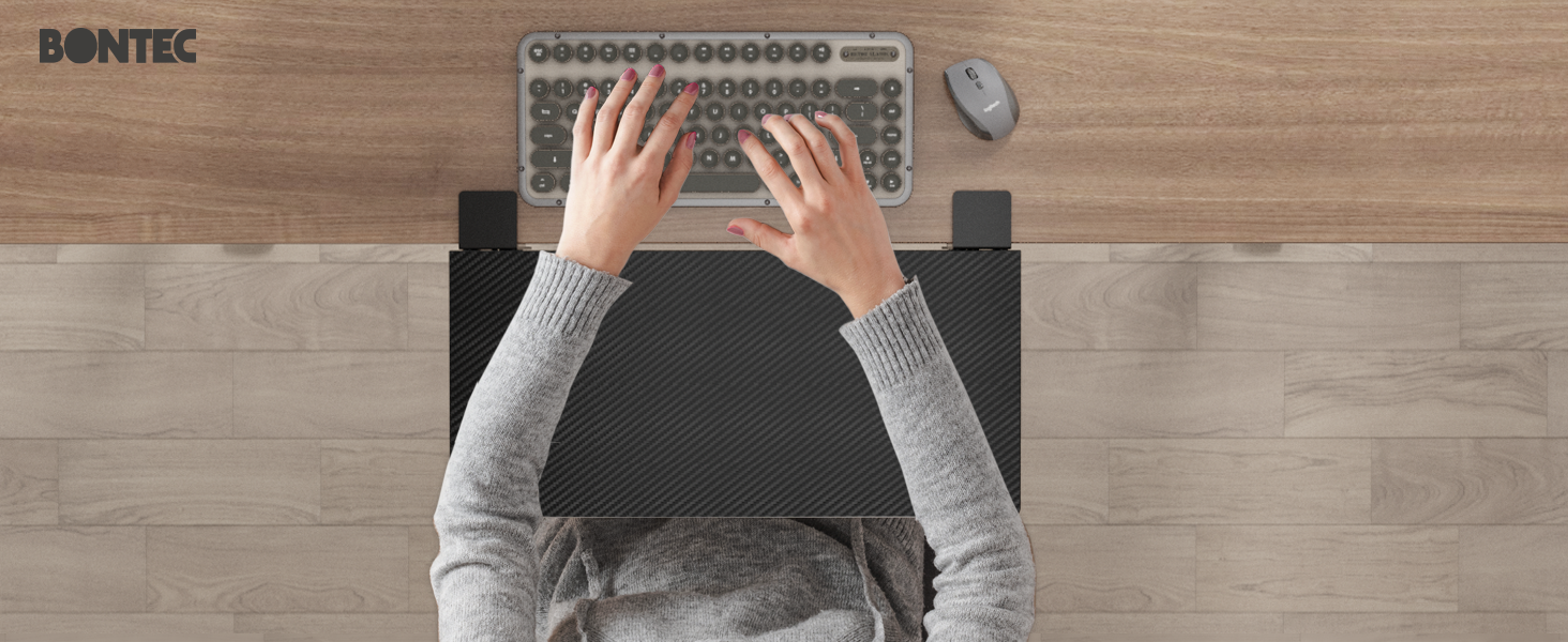 BONTEC Ergonomics Desk Extender Tray Colored Carbon Fiber