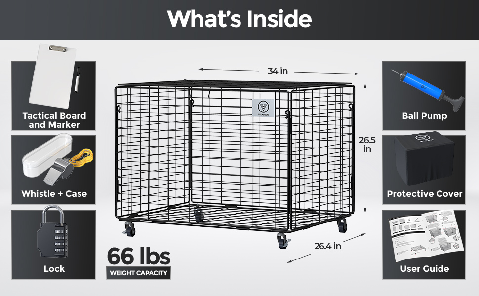 ball cart rolling storage lockable lid cage garage gym equipment organizer multi metallic sports
