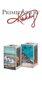 Decorative beach themed shell holder. 