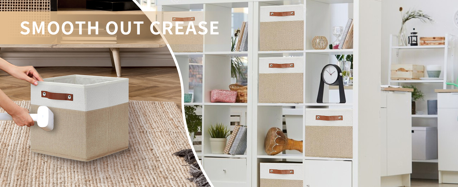 13"x13" Cube Storage Bins, ENLOY 4 Pack Collapsible Storage