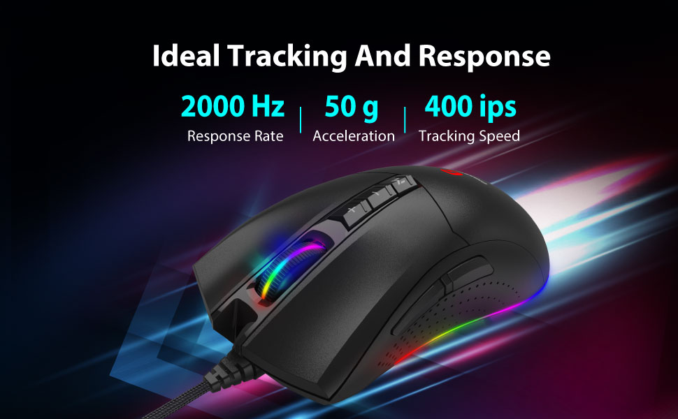 2000 hz gaming mouse 400 ips gaming mouse