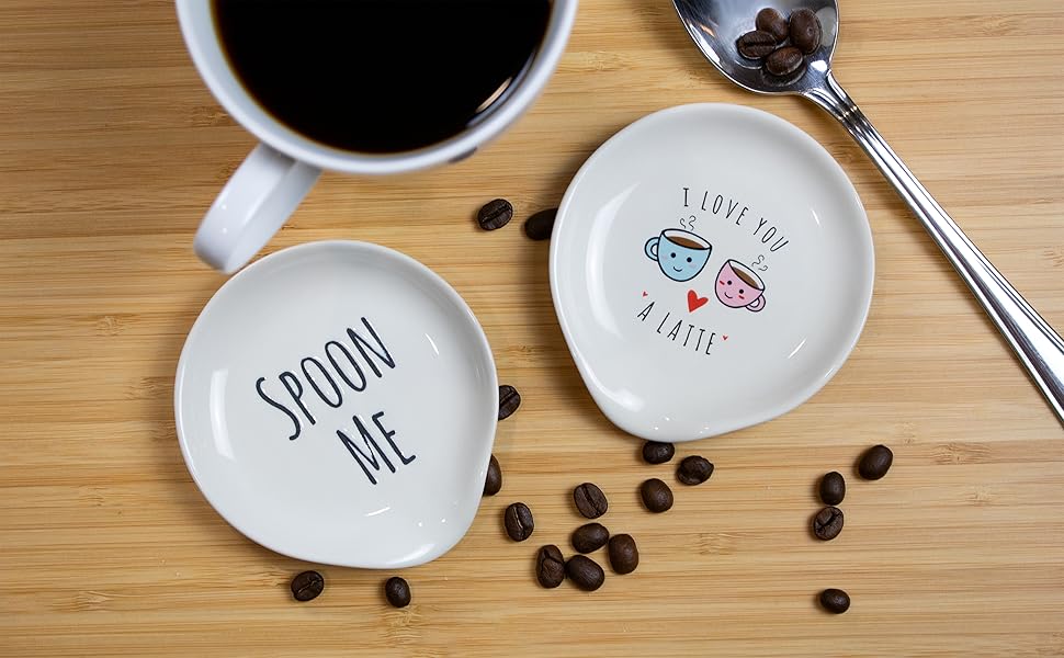 MAVOJI Coffee Spoon Rest Farmhouse Small Spoon Holder for