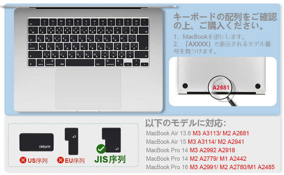 Amazon.co.jp: 【M4 M3 M2チップモデル JIS配列 黒色】NPUOLS MacBook
