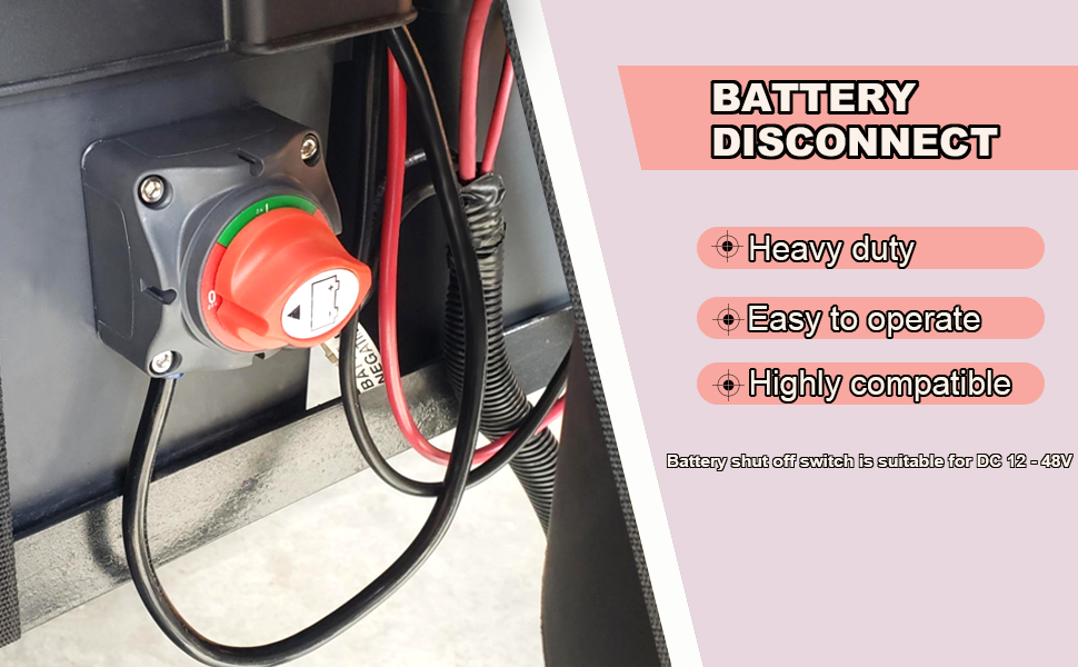 CIOYQOGOG Battery Disconnect Switch 12V Master, 12V48V