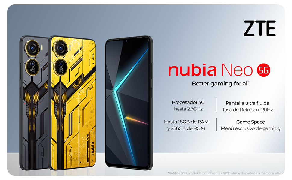 Nubia Neo 5G, 8 GB/256 GB, 16.9 cm (6.6 Inch) FHD+ Display