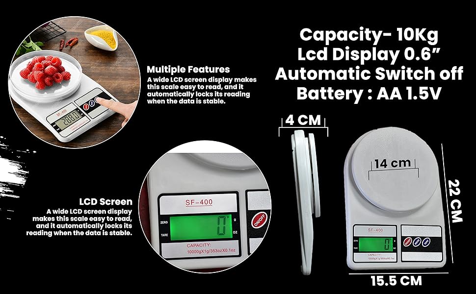 Oblivion Electronic Digital Weighing Scale Multipurpose Portable Weight