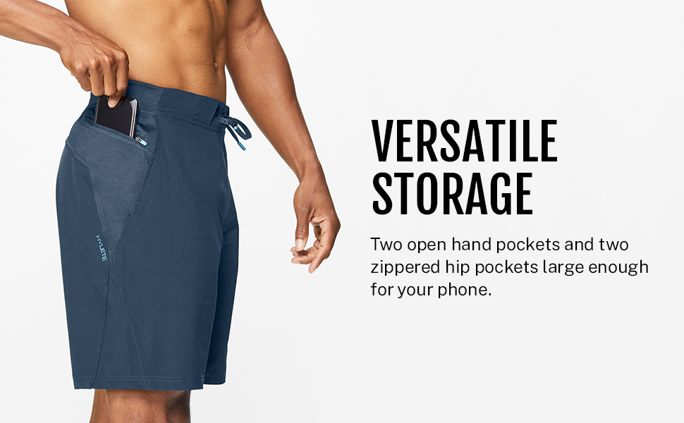 HYLETE Verge III Athletic Gym Shorts for Men with Pockets at Amazon Men’s Clothing store