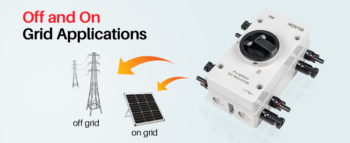 HCOVTXR Solar Disconnect Switch 32Amp 1000VDC