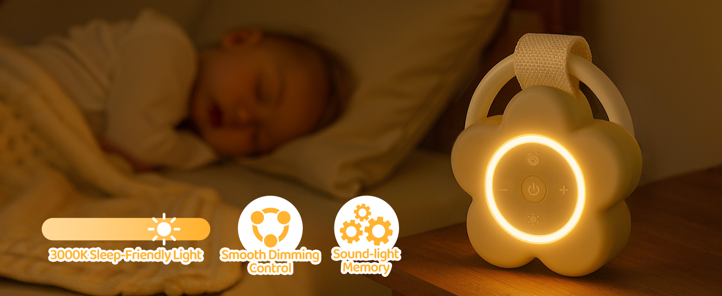 Portable white noise machine for sleep & travel, mini sound machine, compact sleep aid