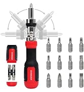 SHARDEN Ratcheting Screwdriver 13-in-1 Multibit Screwdriver All in One Screwdriver Set with Phill...