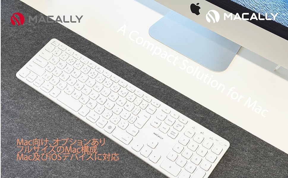 Amazon | MACALLY Bluetooth - 互換性のある Apple大型