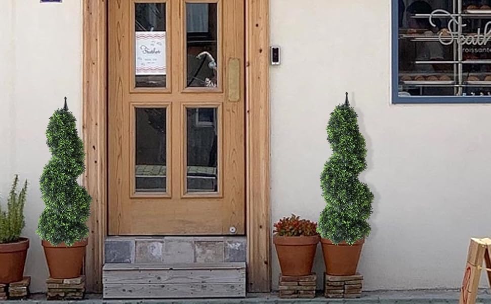 momoplant Artificial Topiaries Outdoor Boxwood Trees