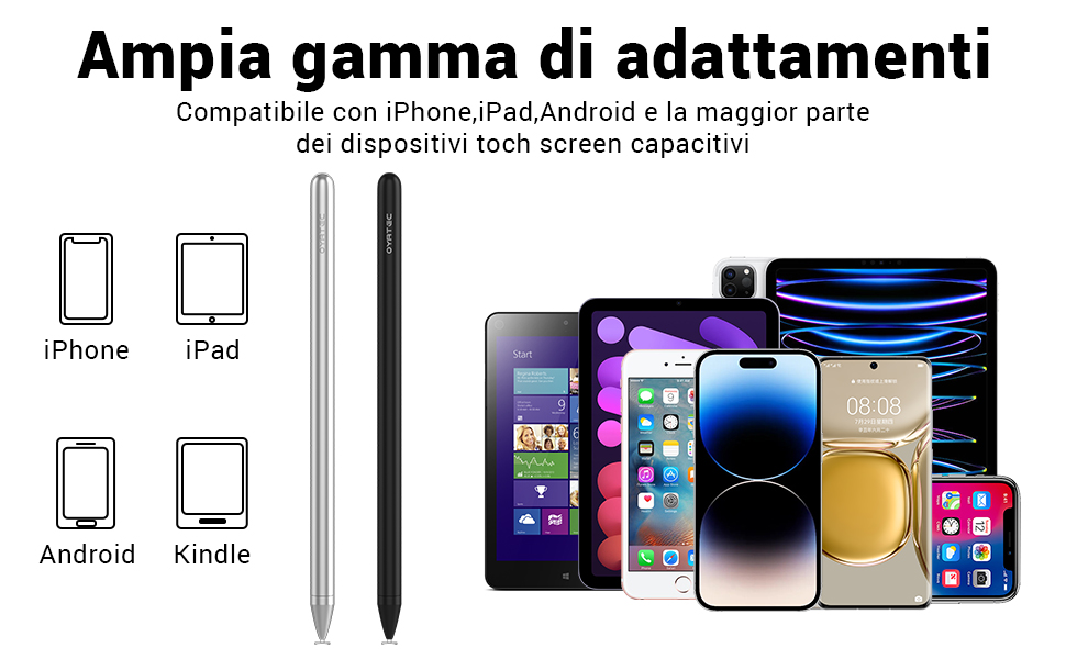 3 Penne Stilo Per Tablet - Alta Precisione, Punta Da 1.45mm, Per Disegno E Scrittura