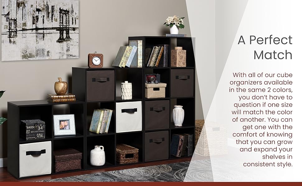 OneSpace 4Cube Organizer, Espresso Home & Kitchen