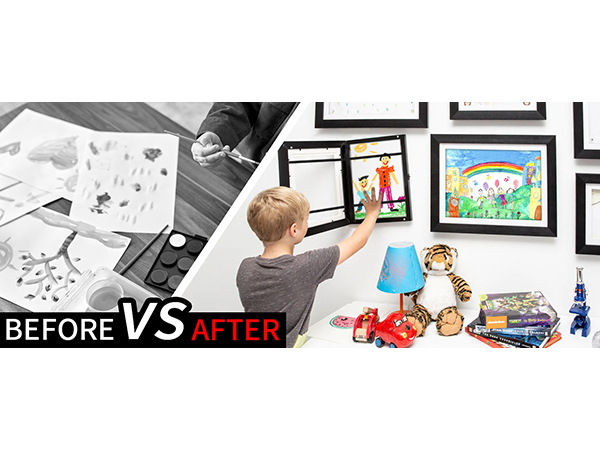 Amazon.com - Q.Hou Kids Artwork Picture Frames Wood 4 Pack