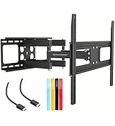 PrimeCables Tilt TV Wall Mount for 37-70 inch Curved / Panel TVs up to VESA 600 and 110 Lbs - Dua...