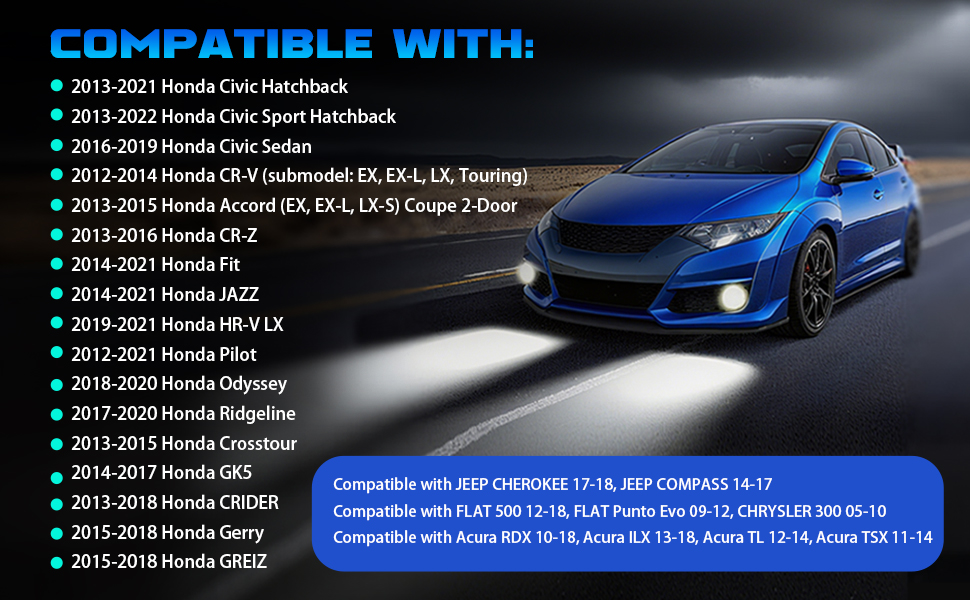 Compatible with 2014-2017 Honda GK5