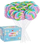 Rainbow Twisty & Swirl Lollipops 32pk, Mermaid Lollipops Candy Individually Wrapped Bulk, Mermaid...
