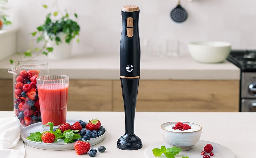 MasterChef Hand Blender Stick, Electric Handheld Food Processor, 2