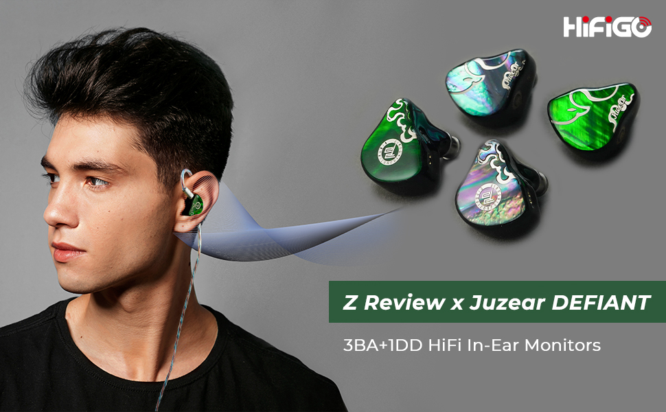 JUZEAR x Z Reviews Defiant 鳴神 1DD +3BA JUZEAR x Z Reviews Defiant 1DD +3BA Hybrid IEMs